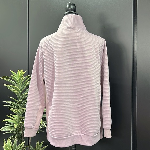 The Sweatshirt Project Ribbed,high loose neck, zipper detail,rib knit cuff/waist - Picture 4 of 9